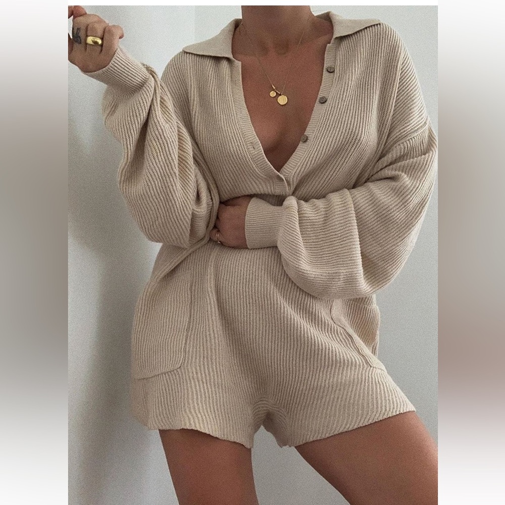 Free People Picnic Sweater Romper XL